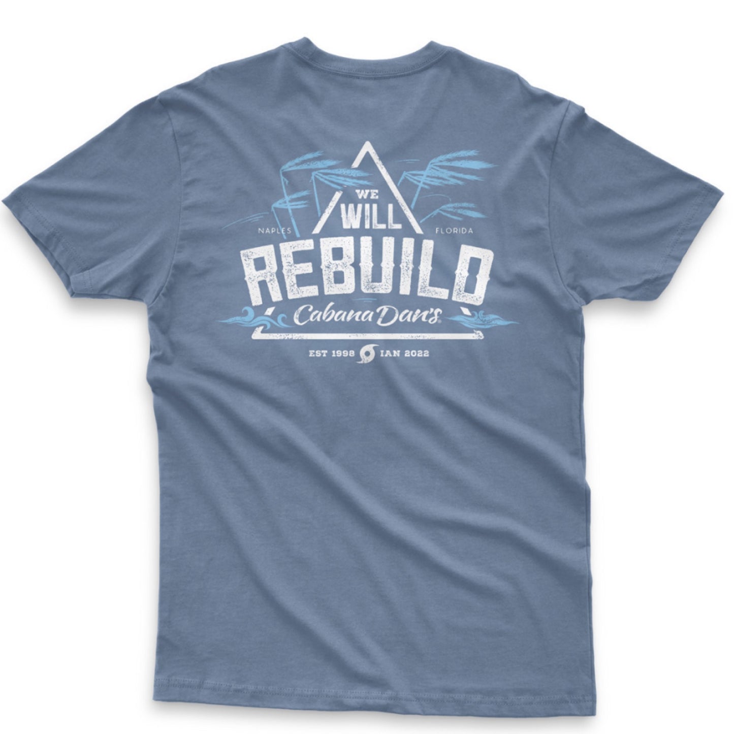 Cabana Dan's We Will Rebuild Navy Tee