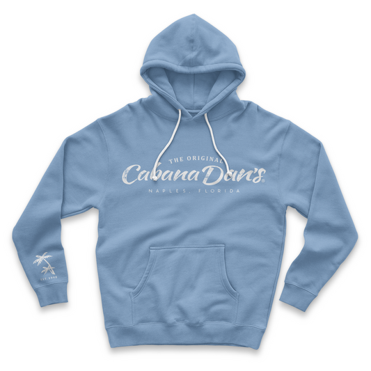 Cabana Dan's Straight Up Misty Blue Hoodie