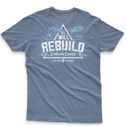 Cabana Dan's We Will Rebuild Navy Tee